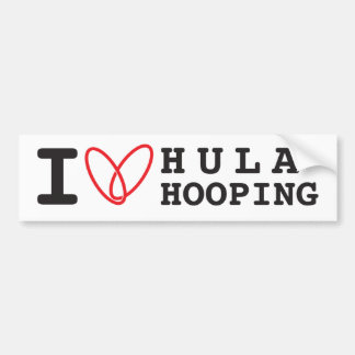 Liebe I Hula Hooping Autoaufkleber