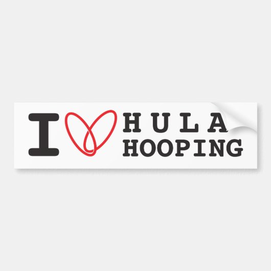 Liebe I Hula Hooping Autoaufkleber (Vorne)