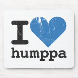 Liebe I Humppa Blau Mousepad