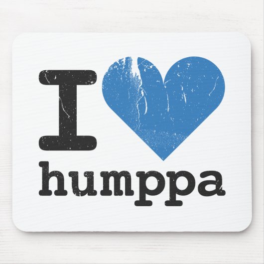 Liebe I Humppa Blau Mousepad (Vorne)