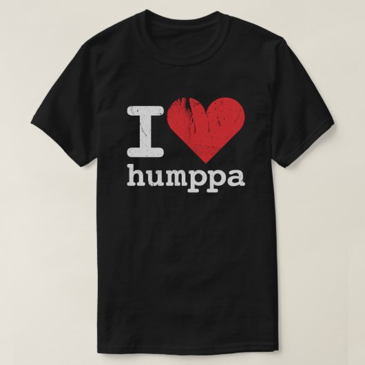 Liebe I Humppa grundlegender dunkler T - Shirt (Design vorne)