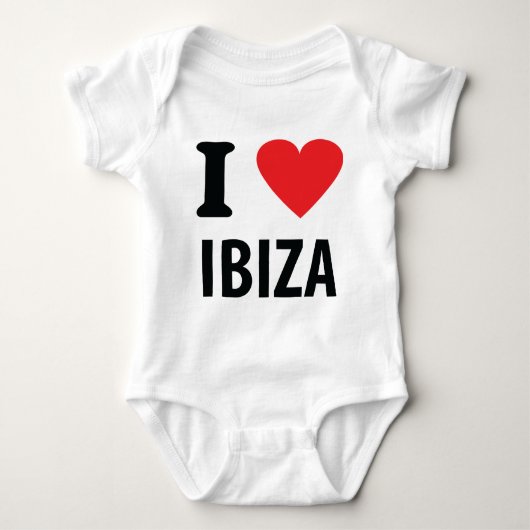 Liebe I Ibiza Ikone Baby Strampler (Vorderseite)