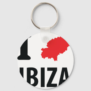 Liebe I Ibiza Konturnikone Schlüsselanhänger