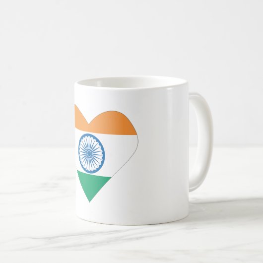 Liebe I Indien-Tasse/Indien-Herz Kaffeetasse (VorderseiteRechts)