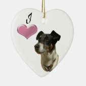 Liebe I Jack-Russell-Hundverzierung Keramikornament (Rechts)