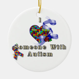 Liebe I jemand mit Autismus Keramik Ornament