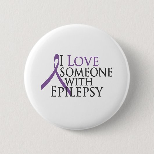Liebe I jemand mit Epilepsie Button (Vorderseite)