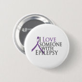 Liebe I jemand mit Epilepsie Button (Vorne & Hinten)