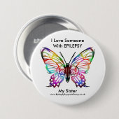 Liebe I jemand mit Epilepsie Button (Vorne & Hinten)