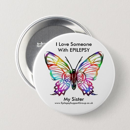 Liebe I jemand mit Epilepsie Button (Vorne & Hinten)