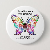 Liebe I jemand mit Epilepsie Button (Vorderseite)