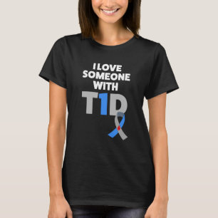 Liebe I jemand mit Shirt des Typ- 1diabetes-T1D