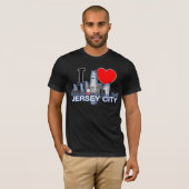 Liebe I Jersey Cityskyline-T - Shirt (Vorne ganz)