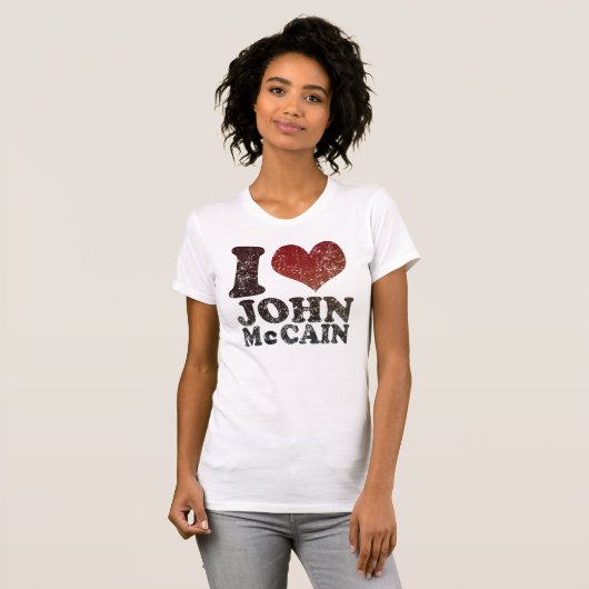 Liebe I John McCain T-Shirt (Vorne ganz)