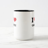 Liebe I Kabel Zweifarbige Tasse (Mittel)