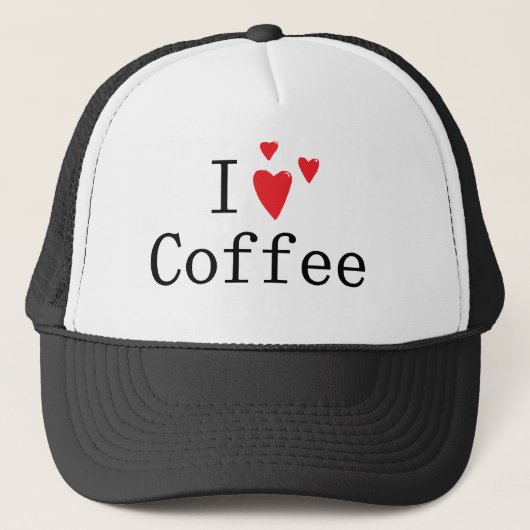 Liebe I Kaffee Truckerkappe (Vorderseite)