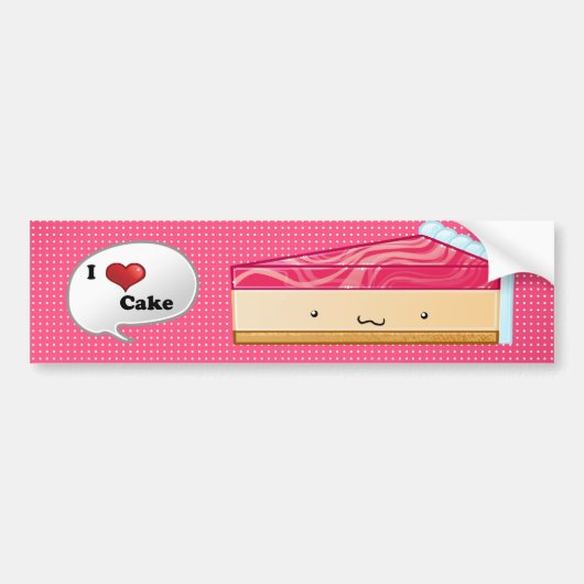 Liebe I Käsekuchen Autoaufkleber (Vorne)