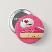 Liebe I Käsekuchen Button (Vorne & Hinten)