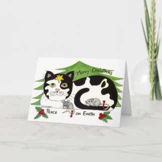 Liebe I Katzen Feiertagskarte
