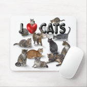 Liebe I Katzen Mousepad (Mit Mouse)