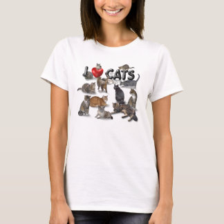 Liebe I Katzen T-Shirt