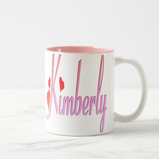 Liebe I Kimberly-Tasse Zweifarbige Tasse (Rechts)