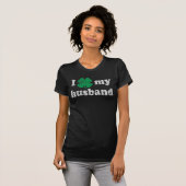 Liebe I/Kleeblatt mein irischer Ehemann T-Shirt (Vorne ganz)