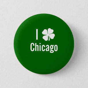 Liebe I (Kleeblatt) Tag Chicago-St. Patricks Button