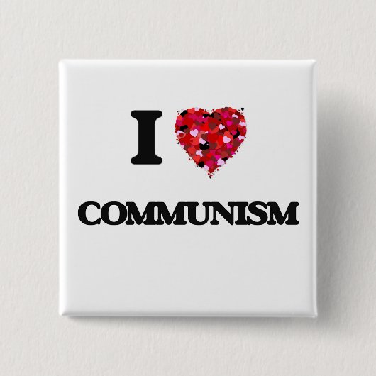Liebe I Kommunismus Button (Vorderseite)