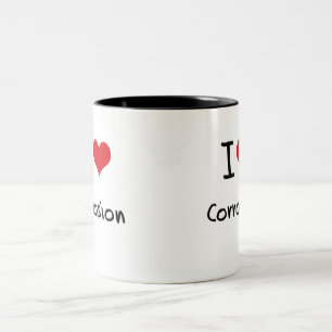 Liebe I Korrosion Zweifarbige Tasse