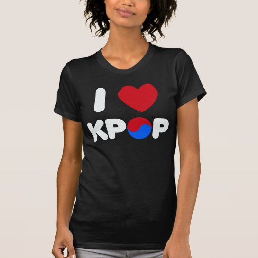 Liebe I kpop Shirt (dunkel) (Vorderseite)