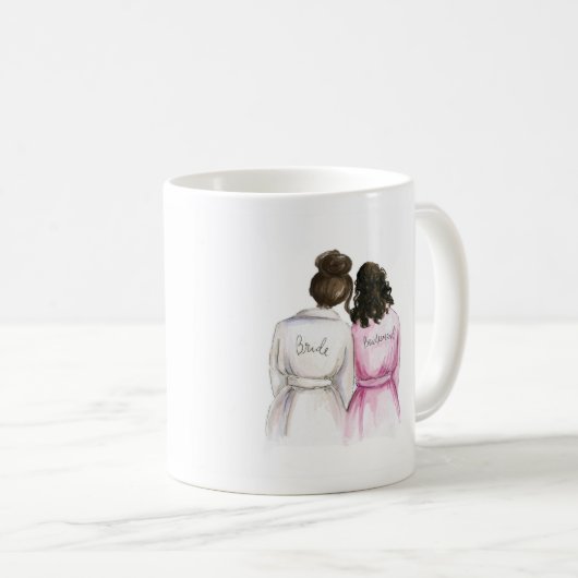 Liebe I kräuseln Sie Tassen-DK-Br-Brötchen-Braut Kaffeetasse (VorderseiteRechts)