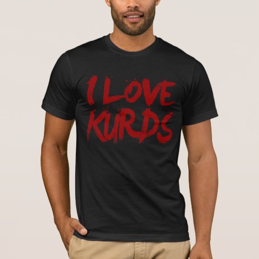 Liebe I Kurden cool T-Shirt (Vorderseite)