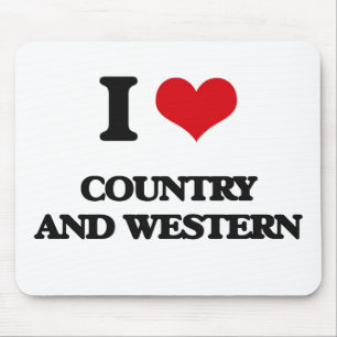 Liebe I Land und Western Mousepad