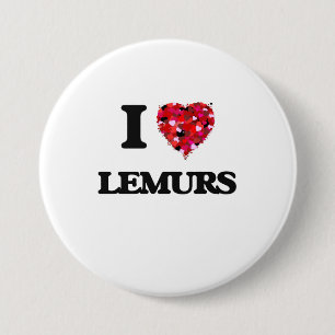 Liebe I Lemurs Button