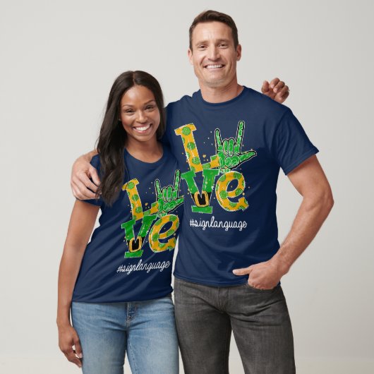 Liebe I Liebe Sie Signsprache ASL St Patricks T-Shirt (Unisex)
