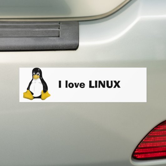 Liebe I LINUX Autoaufkleber (Auf Auto)