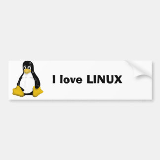 Liebe I LINUX Autoaufkleber