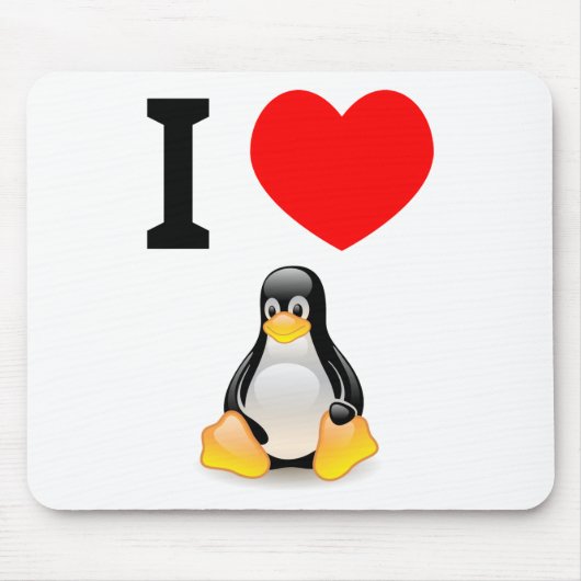 Liebe I Linux Mousepad (Vorne)