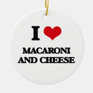 Liebe I Makkaroni und Käse Keramik Ornament