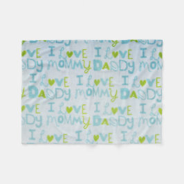 Liebe I Mama, i-Liebe Vati Fleecedecke