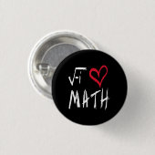 Liebe I Mathe-Knopf Button (Vorne & Hinten)