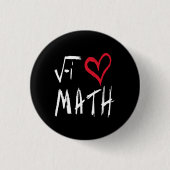 Liebe I Mathe-Knopf Button (Vorderseite)