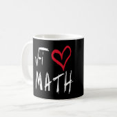 Liebe I Mathe-Tasse Kaffeetasse (Vorderseite Links)