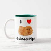 Liebe I Meerschweinchen-Tasse Zweifarbige Tasse (Links)