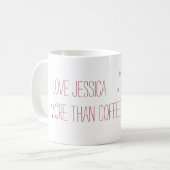 Liebe I ___mehr als der Kaffee, rot Kaffeetasse (Vorderseite Links)