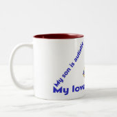 Liebe I mein autistisches Kind - einzigartiges Zweifarbige Tasse (Links)