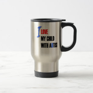 Liebe I mein autistisches Kind - Entwurfs-Reihe Reisebecher