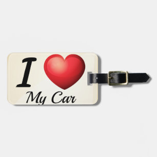 Liebe I mein Auto Gepäckanhänger