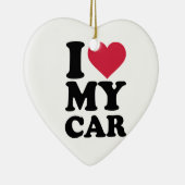Liebe I mein Auto Keramik Ornament (Rechts)